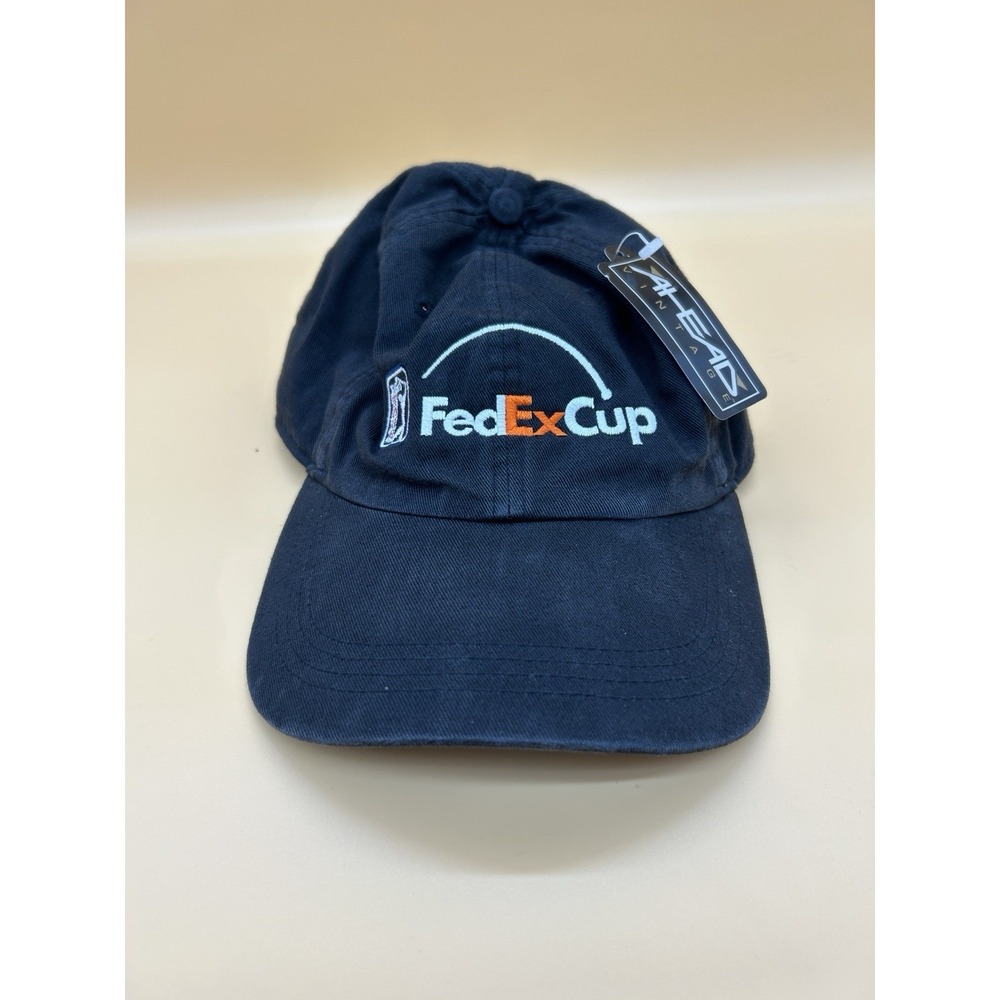 FedEx Cup Golf‎ Hat Ahead Vintage Strapback Black PGA Tour Cap NWT